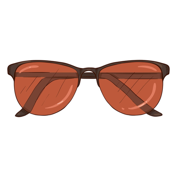 Vector Cartoon óculos de sol em Brown Rim
 - Vetor, Imagem