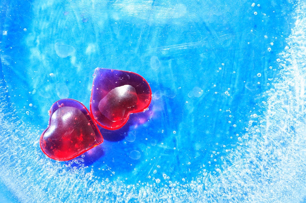 Harten In ijs - Foto, afbeelding