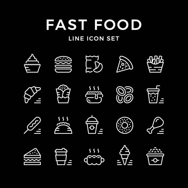 Nastavit řádek ikony rychlého občerstvení - Vektor, obrázek