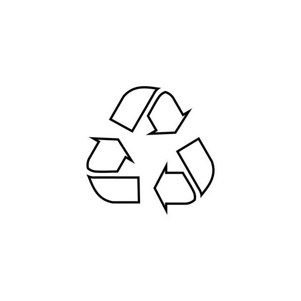 Señal de flechas triangulares para reciclar icono de vector
 - Vector, imagen