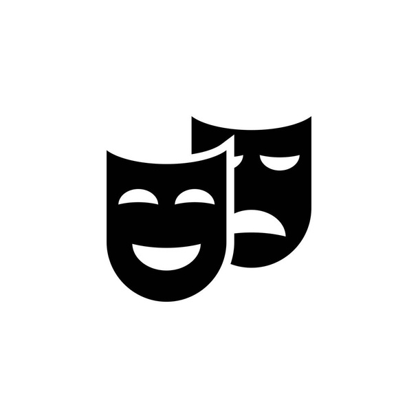 Theater masks couple vectror icon - Vector, Image