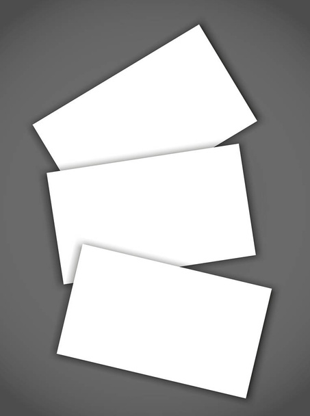 Blank business card with shadow mockup cover template. - Vektör, Görsel