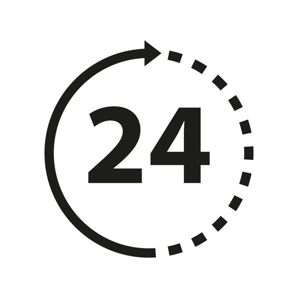 Time 24 icon - Vector, Image