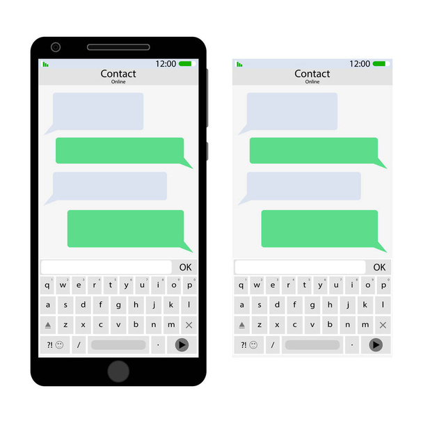 Messenger rozhraní pro smartphone - Vektor, obrázek