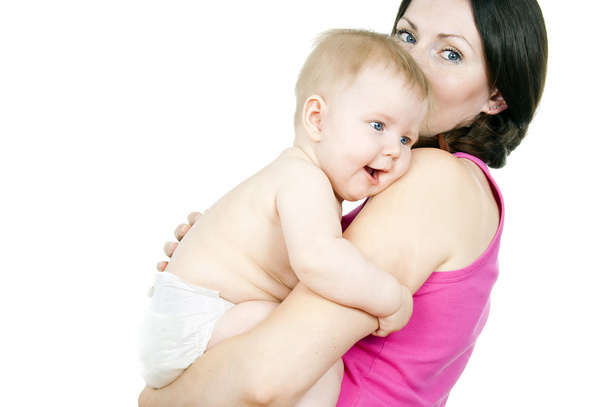 mother holding a baby in her arms - Foto, Imagen