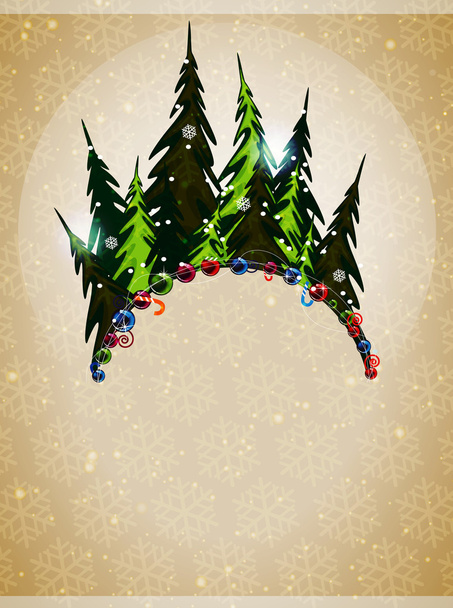 Forêt de Noël d'hiver
 - Vecteur, image