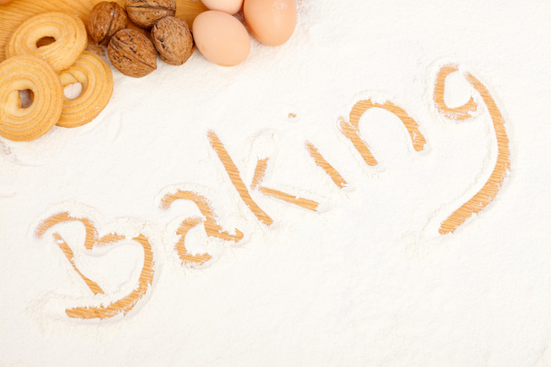 Written in flour - Baking - Φωτογραφία, εικόνα