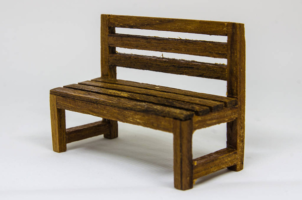 分離された木製の椅子 - 写真・画像