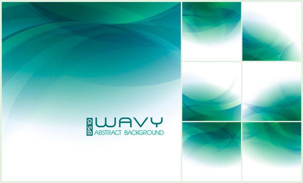 Wavy Abstract Background - Vector, Image