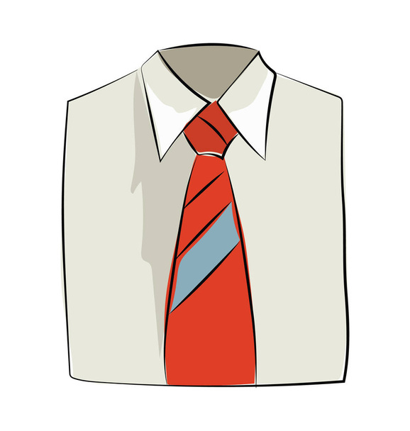 Dress Shirt Hand Drawn Sketchy Vector Icon - Διάνυσμα, εικόνα