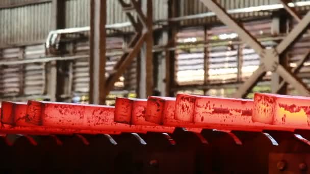 gesmolten staal gieten en warmgewalste staal productie van metallurgische works - Video