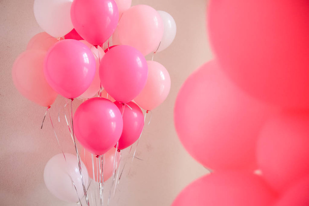 balloons pink red and white - Foto, Imagem