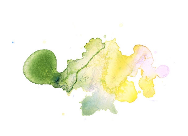 Watercolor drop stain isolated - Fotoğraf, Görsel