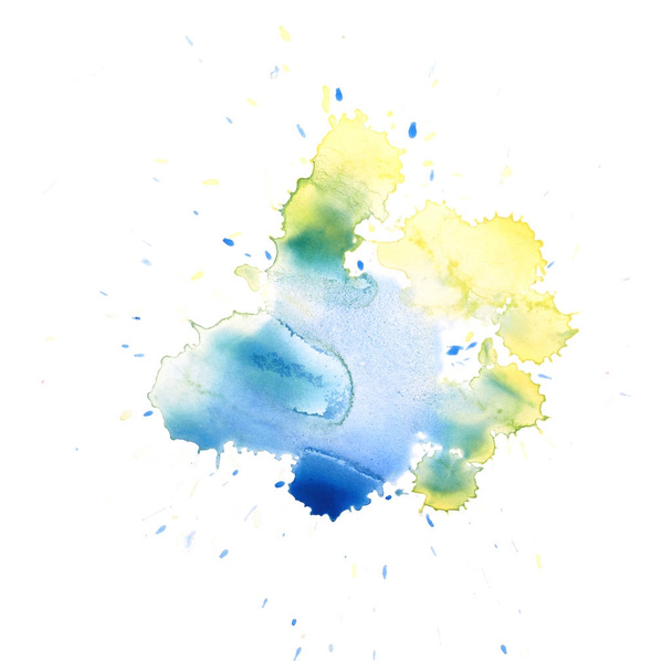 Watercolor drop stain isolated - Foto, afbeelding
