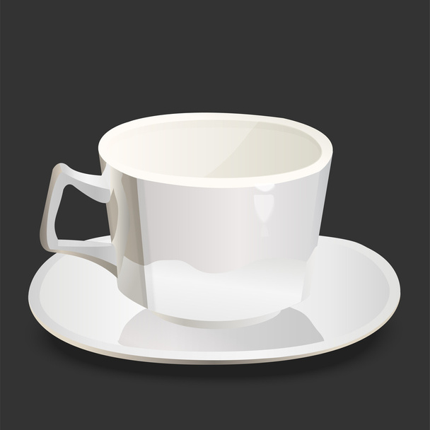 Vector illustration of a white cup. - Вектор, зображення