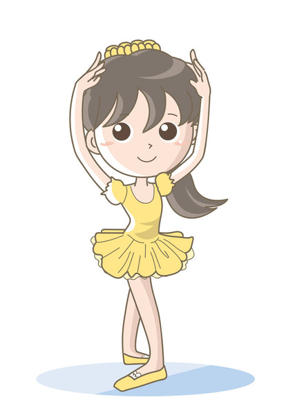 Ballet's cute pose image - Vector, Image