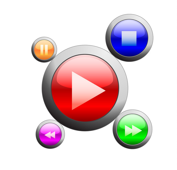 Media player buttons - Vector, Image