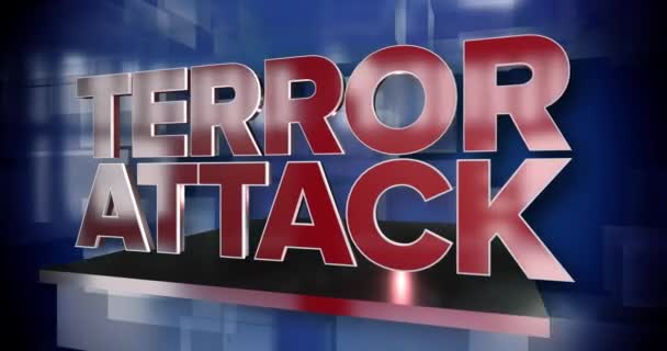 Dynamic Terror Attack Title Page Background Plate - Footage, Video