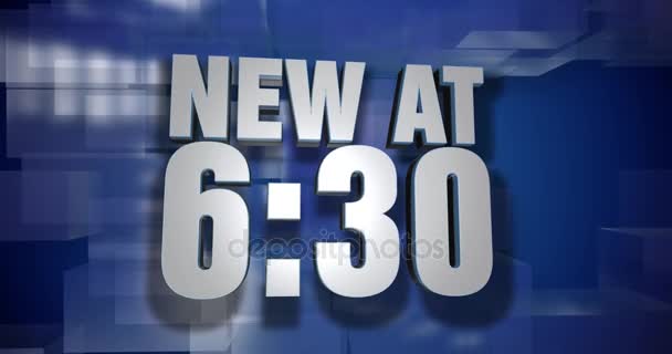 Dynamic New at 6:30 News Transition and Title Page Background Plate - Footage, Video