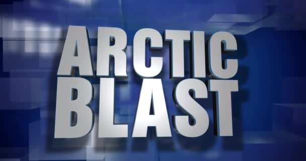 Δυναμική Arctic Blast ειδήσεις μετάβασης και σελίδα τίτλου φόντου πλάκα - Πλάνα, βίντεο