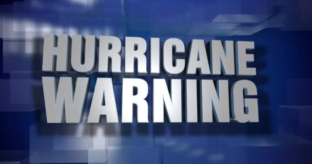 Δυναμική τυφώνα προειδοποίηση ειδήσεις μετάβασης και σελίδα τίτλου φόντου πλάκα - Πλάνα, βίντεο