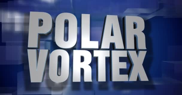 Dynamická polární Vortex zprávy přechod a titulní stránky pozadí desky - Záběry, video