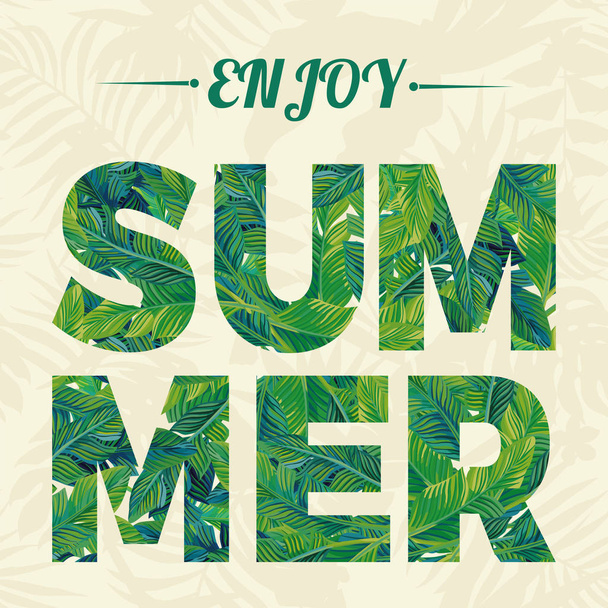 Slogan enjoy summer - Vektor, obrázek