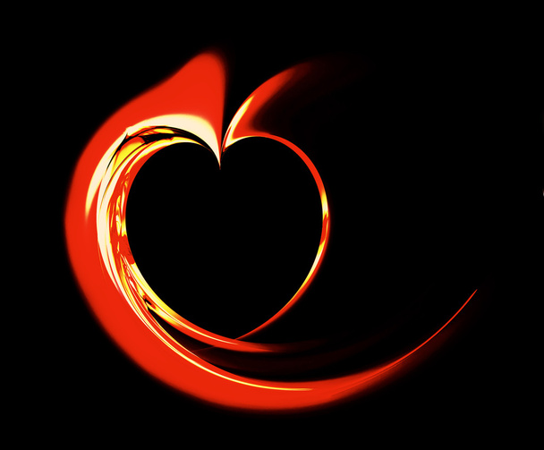 Corazón rojo caliente
 - Foto, Imagen