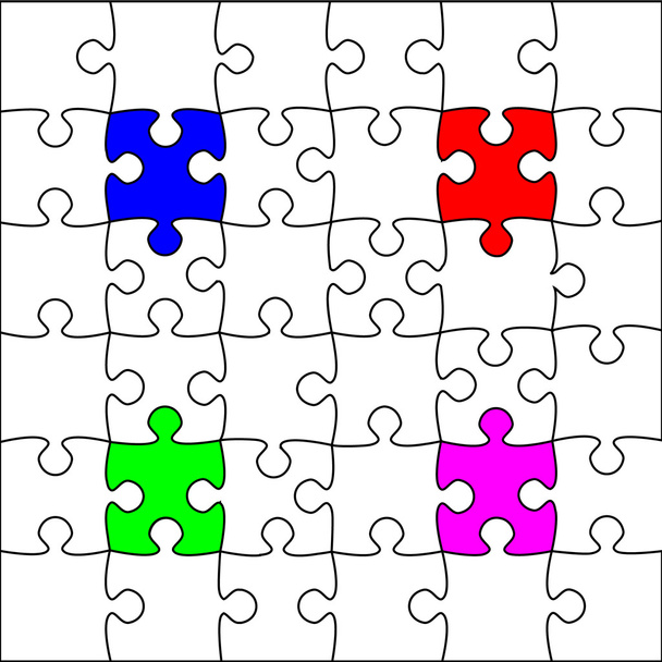 Vetor ilustrado quebra-cabeça
 - Vetor, Imagem