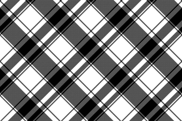 格子縞のシームレスな黒白いピクセルのパターン - ベクター画像