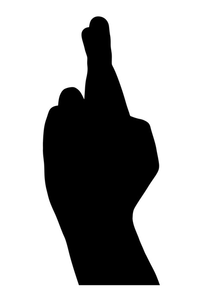 Алфавіт пальця літера R
 - Вектор, зображення