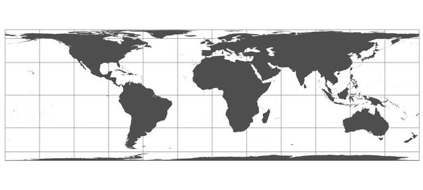 Šedý svět v různých kartografických projekcí. 30 stupňů mřížka poledníky a rovnoběžky. - Fotografie, Obrázek