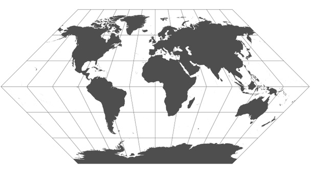 Harmaa maailma erilaisissa karttaprojekteissa. 30 astetta ruudukko Meridians ja rinnastukset
. - Valokuva, kuva