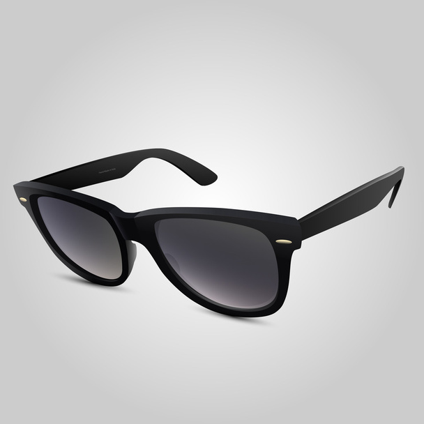 Vector illustration of a black sunglasses. - Vector, Image