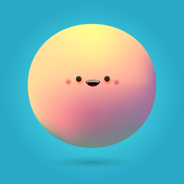Vector illustration of a cute face. - Vector, Image