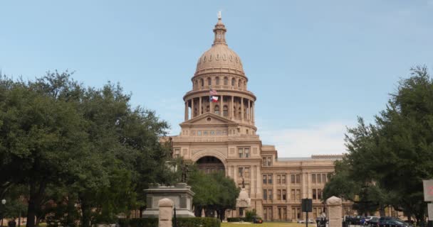 Dia Exterior Estabelecendo Tiro da Cúpula do Capitólio do Estado do Texas em Austin
 - Filmagem, Vídeo