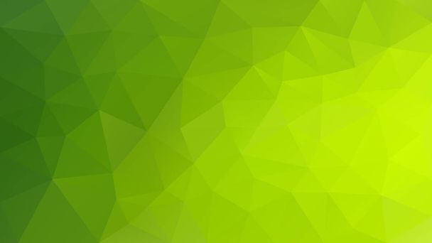 vector abstract irregular polygonal background - triangle low poly pattern - vibrant highlight green color - Vector, Image