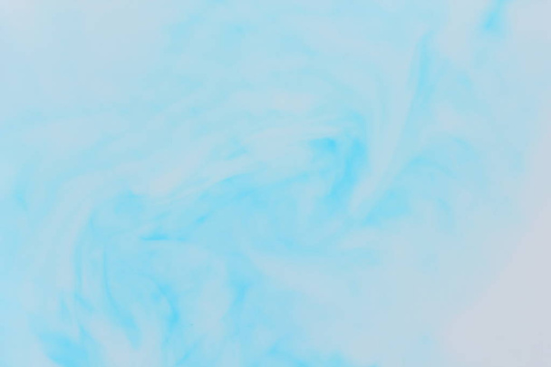 White blue abstract background on liquid, blue minimalistic background, blue pattern, light texture for designer, background preparation, art - Фото, изображение