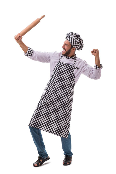 Masculino cozinheiro isolado no fundo branco - Foto, Imagem