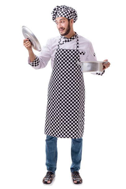 Мужской повар изолирован на белом фоне - Фото, изображение