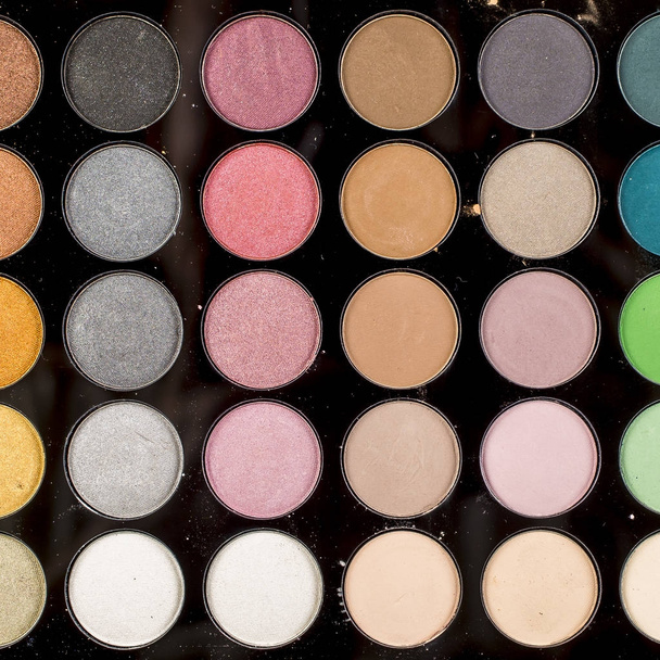 Palette of colorful eye shadow makeup - Photo, Image