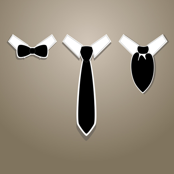 Illustrazione vettoriale di cravatta, papillon e fazzoletto
. - Vettoriali, immagini
