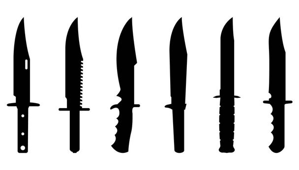 Knives silhouette set - Vector, Image