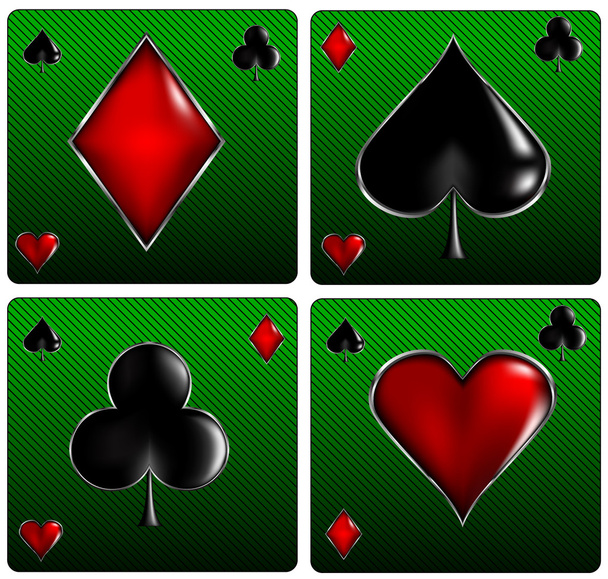 Poker card signs - Vector, Image