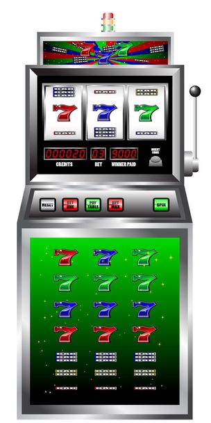 Glück sieben Spielautomaten Vektor - Vektor, Bild