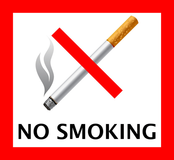 Nenhum vetor de sinal de tabagismo ilustrado
 - Vetor, Imagem
