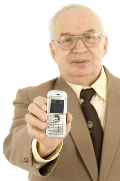 Businessman using his cell-phone - Фото, изображение