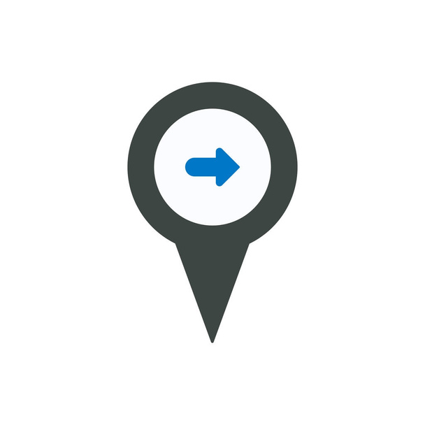 Arrows location marker pin place pointer position icon - Vector, afbeelding