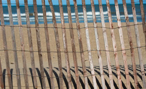 Fence on a beach texture - Photo, Image