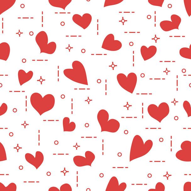 Cute seamless pattern with hearts. Valentine's - Vecteur, image